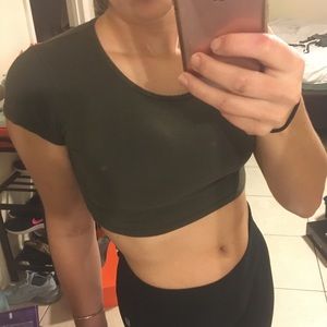 Army Green Crop Top